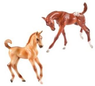Breyer Dun Quarter & Chestnut Appaloosa Foals Model Horses RRP £20 
