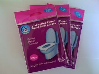   60PC DISPOSABLE TOILET SEAT COVERS CAMPING FESTIVAL PUBLIC LOO TOLIETS