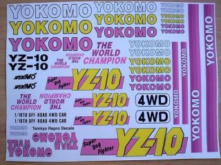 Yokomo REPRO YZ10 Super Dog Fighter Decals Stickers Set