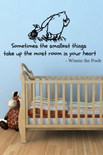 winnie the pooh wall quotes in Decals, Stickers & Vinyl Art