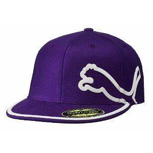   FOWLER LIMITED FITTED PUMA MONOLINE HAT CAP S/M PURPLE/WHITE NWT