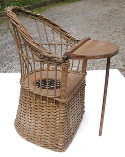 Heywood Brothers Wicker Wakefield Co Childs Commode Woven Potty Chair