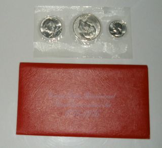 1776 1976 U.S. Bicentennial Silver Uncirculated Set 3 Coins Quarter 