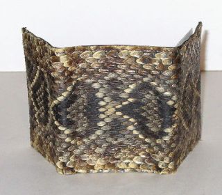 Rattlesnake hide/ skin trifold wallet