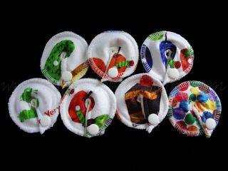 SEVEN (7) G or J Tube Pads, Bamboo Very Hungry Caterpillar licensed 