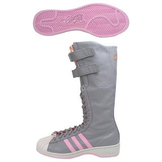 Adidas Womens Missy Elliot Remix 3 Stripe Boots Hi High Tops Originals 