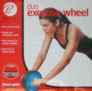   Duo Exercise Wheel Tones Abs, Arms Upper Body Workout Core Fitness NEW