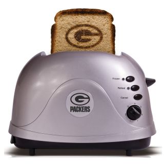 Green Bay Packers 2 Slice Slot Toaster Silver Black NFL Team Pangea 