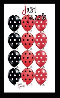Ladybug Red Black White Polka Dot Birthday 11 Balloon 12 Latex Mickey 