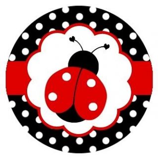 Ladybugs Polka Dots Edible Cupcake Toppers Decoration