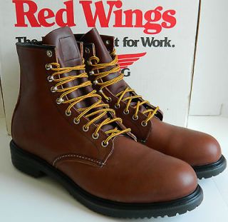 Red Wing Mens Work Boot 04412 Steel Toe Lace Up Narrow New in Box Made 