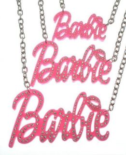 NEW Nicki Minaj Pink Barbie w/ Stone Bling Necklace