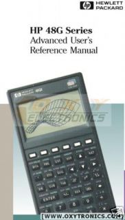 HP 48G Advance Users Reference Manual and Software