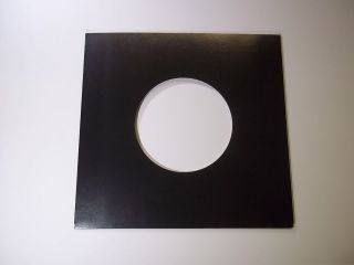 7inch Record   OUTER JACKETS   PAPERBOARD   BLACK   w/ HOLE   7 45 