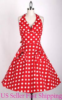 red polka dot dress in Dresses