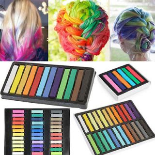 12/24/36 Colors Temporary Hair Chalk Pastel Non toxic Salon Kit Dye 
