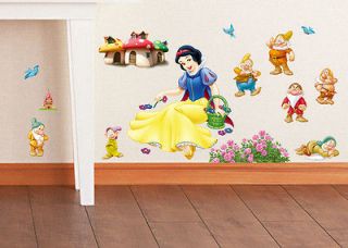   Snow White and the Seven Dwarfs Wall Sticker Decal Removable Art Kid