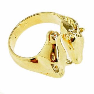 Heads HORSE Equestrian Cowgirl Rodeo Western 18K Gold Filled 9