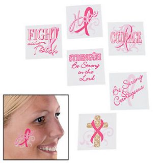 72 PINK RIBBON Breast Cancer Awareness Event Favors INSPIRATIONAL 
