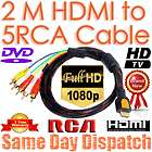 HDMI to 5 RCA RGB Audio Video AV HD Component Cable