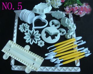 Fondant Cake Cookie Cutter Mold Mould Rose Ribbon Modelling Tool 