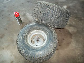 Pair of Carlisle Riding Mower Tires and Rims, Size 20 x 10.00 x 8 