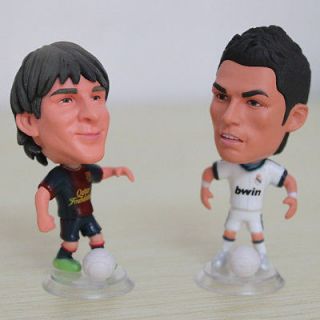 Cristiano Ronaldo & Messi 2X Figure Toy 2012 Sports Polo Shirt 