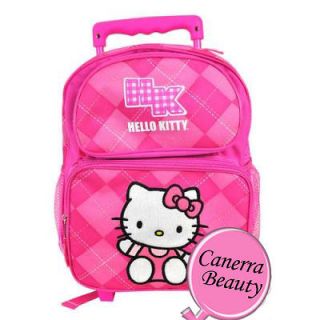 Sanrio Hello Kitty Small Rolling Backpack School Roller Bag Pink 