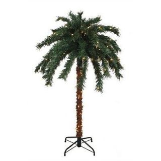   Indoor/Outdoor Summer Patio 4 Palm Tree With 105 Mini Clear Lights