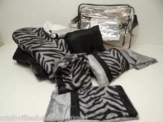 Duck River Textile Madagascar 8 Piece Comforter Set, Black/ Silver 