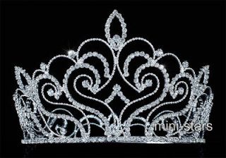   Style Pageant Tall 4.75 Tiara Full Circle Round Crystal Crown AT1691