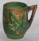 Roseville Pottery Bushberry Green Mug 1 3