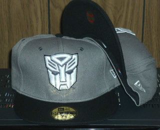 Transformers Autobot 7 3/4 New Era Hat Gray/Black/White Fitted 59FIFTY 