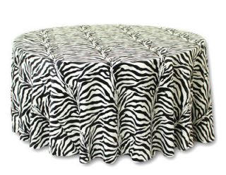 20 Lot 120 Round Flocking Zebra Wedding Tablecloths