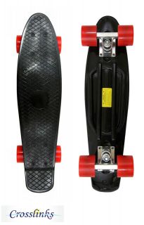 Blank New Retro Plastic Skateboard City Cruiser 22 Black Red Free 