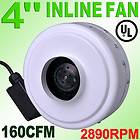   Inch Inline Duct Exhaust Fan Air Blower Vent Cooling Hydroponics Cool