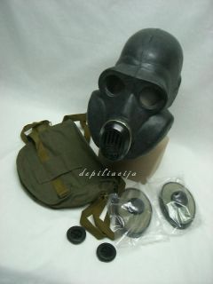 russian soviet black gas mask PBF medium (with EO19 cheek filters)