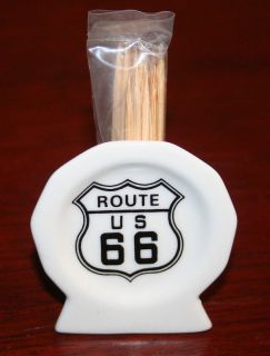 US ROUTE 66 The MOTHER ROAD TOOTHPICK HOLDER Made in Taiwan nice for 