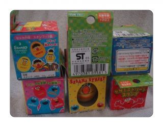 NOS Rare Sesame Street Muppet Egg Craft Rubber Stamp Bert Elmo etc