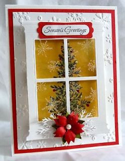 Window Christmas Tree Card Using Stampin Up Lovely As A Tree Stamp Set
