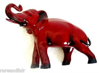 Royal Doulton flambe elephant figurine   marked