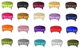 15 Pack Pintuck 72 Square Overlays Wedding Decor   20 Colors Free 
