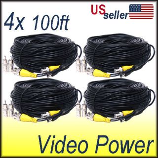 New 100ft BNC CCTV Video Power Cable CCD Security Camera DVR Wire 