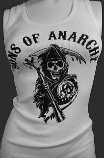 NEW FOR 2012 SONS OF ANARCHY CLASSIC REAPER TANK TOP GIRLS SOA BIKER 