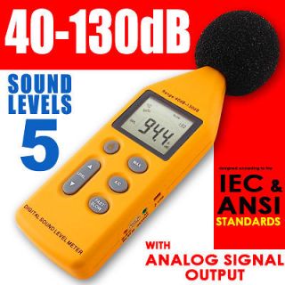 Digital Sound Pressure Level Meter Noise Decibel 40 ~ 130 dB, Bar 
