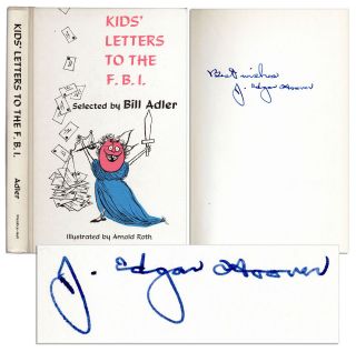 Edgar Hoover Signed Kids Letters to the FBI Book