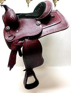  Leather Childs Western Pony Saddle with Suede Seat Horse Tack Equine