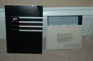 Commodore 64 game disk JET flight simulator with instructions BOOK by 