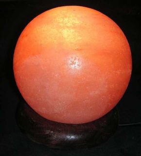 Salt Lamp Ball 12cm x 12cm With Wooden Base