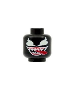 Custom Black Spiderman Head Venom for Figure Machine printed